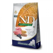 Farmina Dog N&D LAMB & BLUEBERRY Low Grain PUPPY MEDIUM & MAXI - Фарміна Низькозерновий сухий корм з ягням і чорницею для цуценят середніх і великих порід 