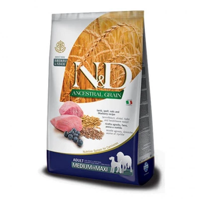 купить Farmina Dog N&D LAMB & BLUEBERRY Low Grain ADULT MEDIUM & MAXI Фармина Низкозерновой сухой корм с ягненком и черникой для взрослых собак средних и больших пород в Одессы