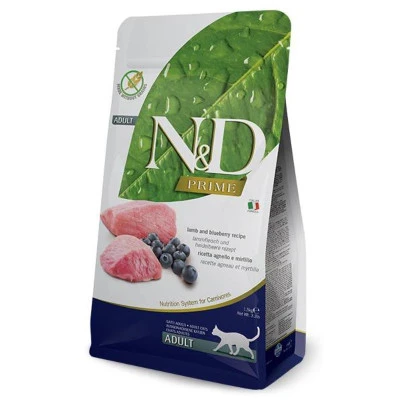 купить Farmina Cat N&D PRIME LAMB & BLUEBERRY Grain Free ADULT - Фармина Беззерновой сухой корм с ягнёнком и черникой для взрослых котов в Одессы