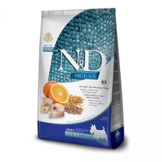 Farmina Dog N&D OCEAN COD & ORANGE Low Grain ADULT MINI - Фарміна Низькозерновий сухий корм із тріскою та апельсином для дорослих собак дрібних порід 