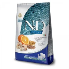Farmina Dog N&D OCEAN COD & ORANGE Low Grain ADULT MEDIUM & MAXI - Фарміна Низькозерновий сухий корм з тріскою та апельсином для дорослих собак середніх і великих порід 