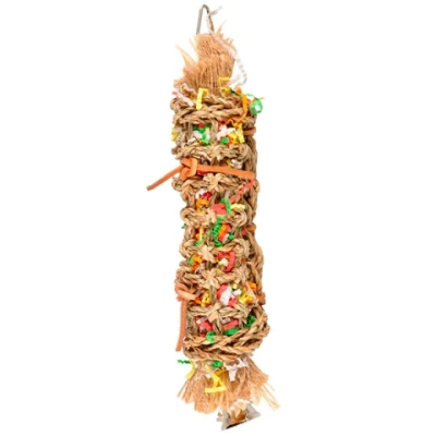купити Flamingo Papyr Parakeet Toy Tube ФЛАМІНГО ТУБУС іграшка з дзвіночком для папуг 7х6,5х34 см в Одеси