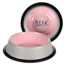 Flamingo Nell Antislip ФЛАМІНГО АНТИСЛІП емальована миска для котів