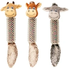 Flamingo Cow/Horse/Donkey Spines ФЛАМІНГО КОРОВА КІНЬ ВІСЛЮК (в асортименті) м’яка іграшка з пищалкою для собак