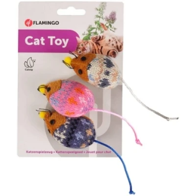 купити Flamingo Mohaire Mouse ФЛАМІНГО ВОВНЯНА МИША іграшка з котячою м`ятою для котів в Одеси