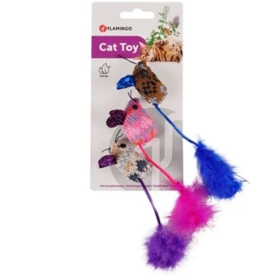 купити Flamingo Mohaire Mouse Glamour ФЛАМІНГО ВОВНЯНА МИША ГЛАМУР іграшка з котячою м’ятою для котів в Одеси