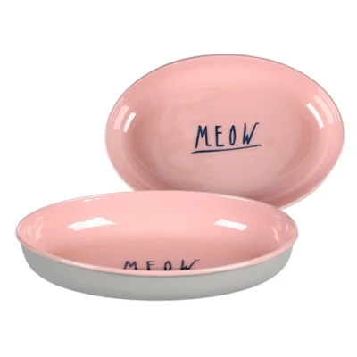 купити Flamingo Nell Oval ФЛАМІНГО НЕЛЛ ОВАЛЬНА емальована миска для котів в Одеси