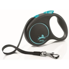 Рулетка Flexi (Флексі) Black Design M 5 м, до 25 кг, стрічка