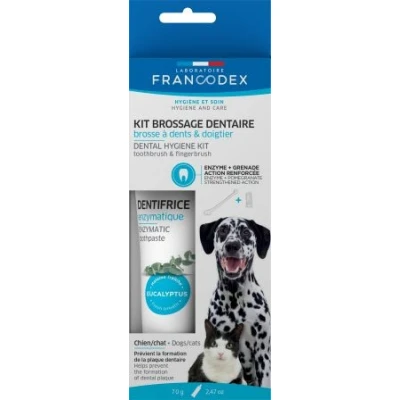 купити LABORATOIRE FRANCODEX DENTAL KIT DOG Набір зубна паста і щітка для котів і собак в Одеси