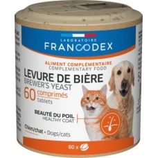  LABORATOIRE FRANCODEX BREWER YEAST DOG CAT 60TAB, Лаборатуар Франкодекс Пивні дріжджі для котів і собак