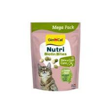 GimCat NUTRI BITES BIOTIN SEAWEED для котів для покращення стану шерсті та шкіри з морськими водоростями