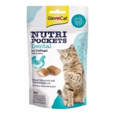 GimCat Nutri Pockets with Poultry Dental Подушечки для очищення зубів у котів зі смаком домашньої птиці