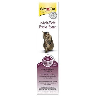 купити GimCat Paste Malt-Soft Paste Extra вітамінна паста для виведення шерсті та покращення моторики шлунку у котів в Одеси