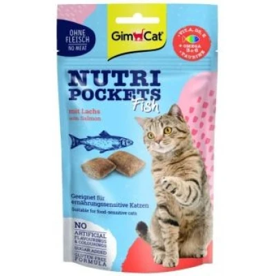 купити GimCat Nutri Pockets with Salmon Подушечки для котів Лосось в Одеси