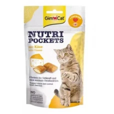 GimCat Nutri Pockets with Cheese & Taurine Подушечки для котів з сиром та таурином 60г