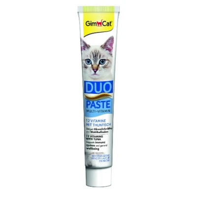 купити GimCat Paste DUO Multi-vitamin 12 vitamins with tuna 12 вітамінів та тунець в Одеси