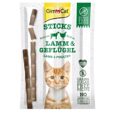 купити GimCat Sticks М'ясні палички для кішок з ягням і птицею 4 шт в Одеси