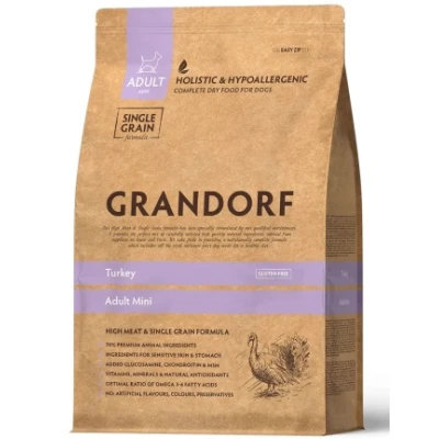 купити Grandorf Turkey and Brown Rice Adult Mini - Індичка з бурим рисом для дорослих собак дрібних порід від 1го року в Одеси