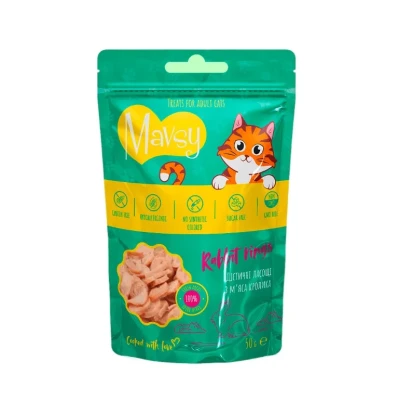 купити MAVSY Rabbit rings for cats - Дієтичні ласощі з м'яса кролика, 50г в Одеси