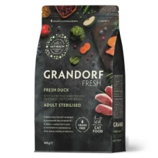 Grandorf FRESH DUCK & SWEET POTATO ADULT CAT STERILISED - Сухий корм для стерилізованих котів качка з бататом