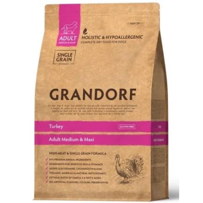 купить Grandorf Turkey and Brown Rice Adult Medium and Maxi - Индейка с бурым рисом для взрослых собак средних и крупных пород в Одессы