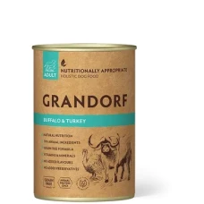 Grandorf BUFFALO & TURKEY з м'ясом буйвола та індичкою вологий корм для дорослих собак