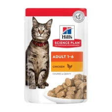 Hill's SCIENCE PLAN Adult Вологий корм для дорослих котів, з куркою, пауч