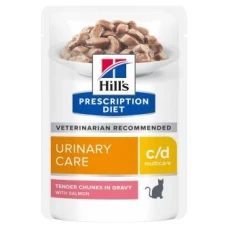 Hill’s PRESCRIPTION DIET c/d Вологий корм для котів, догляд за сечовидільною системою, з лососем, пауч