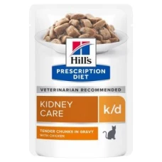 Hill’s PRESCRIPTION DIET k/d Вологий корм для котів підтримка функції нирок, з куркою, пауч