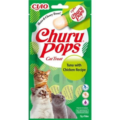 купити Ласощі INABA "Churu Pops" для котів, тунець з куркою 4*15 гр в Одеси