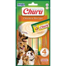 Ласощі INABA "Churu" для собак, вершковий мус в стіках, з куркою 
