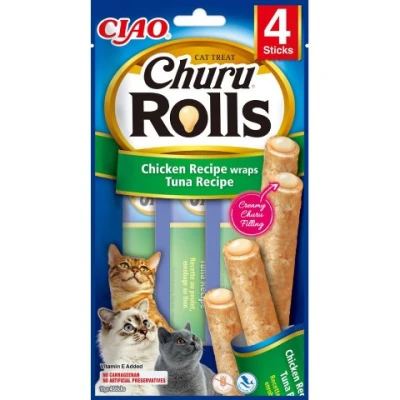 купити Ласощі INABA "Churu Rolls" для котів, з куркою 4*10 гр в Одеси