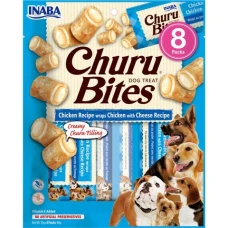 Ласощі INABA "Churu Bites" для собак, куркою з сиром 8*12 гр