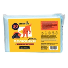 Smartis Пелюшки 60*60 см для собак та цуценят антибактеріальні з деревним вугіллям