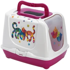 Moderna Trendy Cat Friends Forever МОДЕРНА закритий туалет для котів c вугільним фільтром і совком, 50х39х37 см