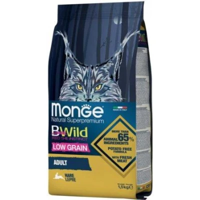 купити Monge Bwild CAT Low Grain сухий корм для котів з м'ясом зайця в Одеси