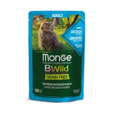 Monge Bwild Cat Wet Grain Free Беззерновий вологий корм для котів анчоус з овочами