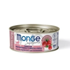 MONGE CAT Supreme Adult вологий корм з тунцем і журавлиною для дорослих котів