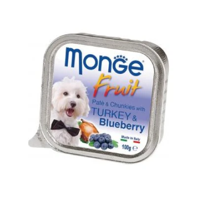 купити Monge Dog Fruit c індичкою і чорницею шматочки в паштеті, 100г в Одеси