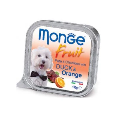 купити Monge Dog Fruit c качкою і апельсином шматочки в паштеті, 100г в Одеси