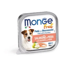 Monge Dog Fruit - паштет з лососем і шматочками груші для собак