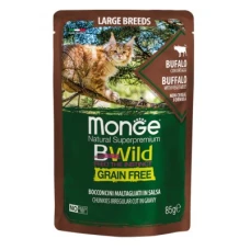 Monge Bwild Cat Wet Grain Free Беззерновий вологий корм для котів буйвол (для кішок великих порід з 2-х місяців)