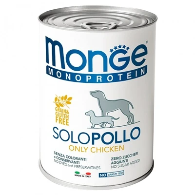 купити MONGE DOG SOLO 100% курка вологий корм в Одеси