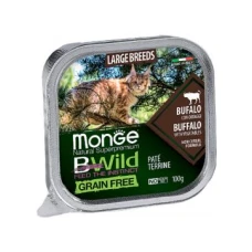 Monge BWild Grain Free Cat Large Breed паштет для котів з м'ясом буйвола, 100г