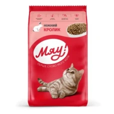Мяу! Повнораціонний сухий корм для котів з кроликом 