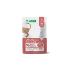 Nature’s Protection Healthy Growth, Chicken with Beef & Lamb Повнораціонний вологий корм для кошенят із куркою, яловичиною та ягнятиною для здорового зростання