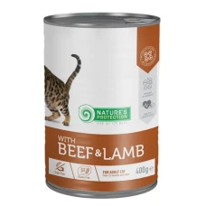 Nature's Protection with Beef & Lamb Вологий корм для дорослих котів з яловичиною та ягням