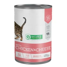 Nature's Protection with Сhicken & Сheese Вологий корм для дорослих котів з куркою і сиром