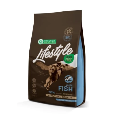 купити Nature's Protection Lifestyle Grain Free White Fish Adult All Breeds Сухий беззерновий корм для дорослих собак всіх порід з білою рибою в Одеси