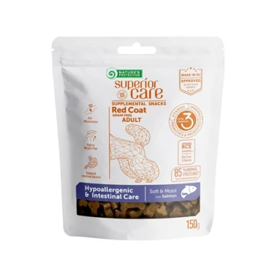 купить Nature's Protection Superior Care Red Coat Hypoallergenic & Intestinal Care с лососем Беззерновые лакомства для взрослых собак всех пород с рыжим окрасом шерсти в Одессы